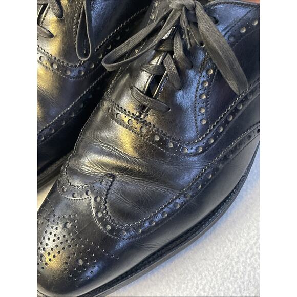 VTG Brooks Brothers Brooks English Devon Black Leather Wingtip Brogue Oxford main image 5